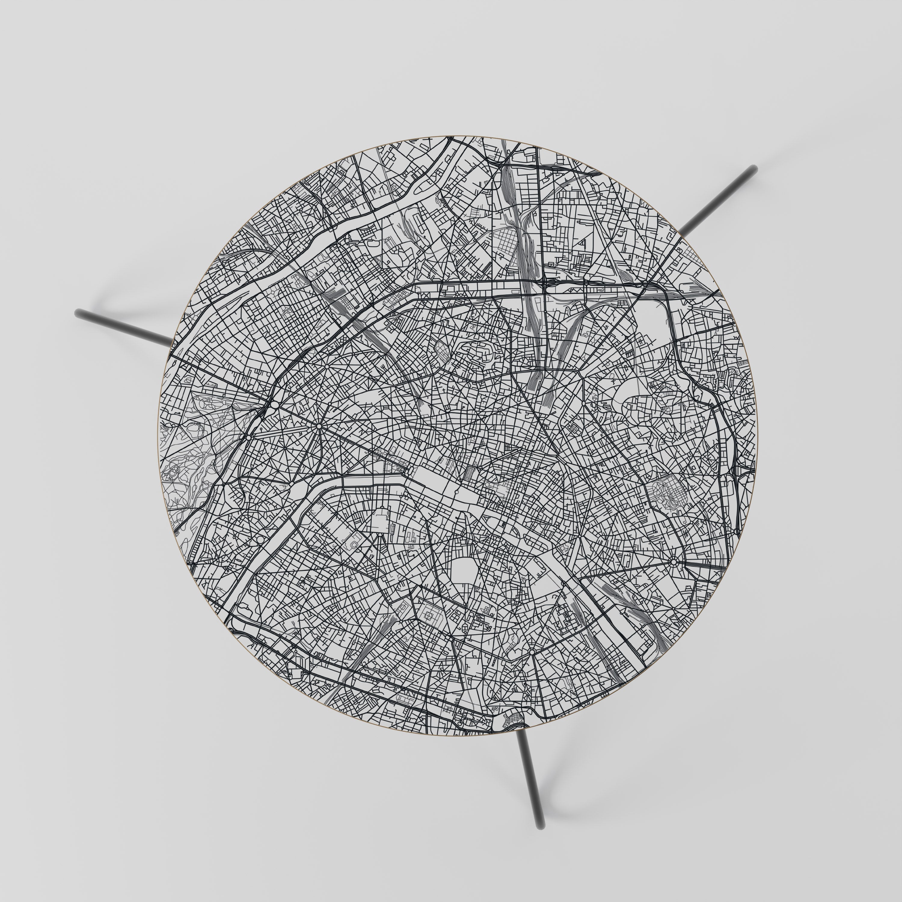PARIS TOWN PLAN Couchtisch 60
