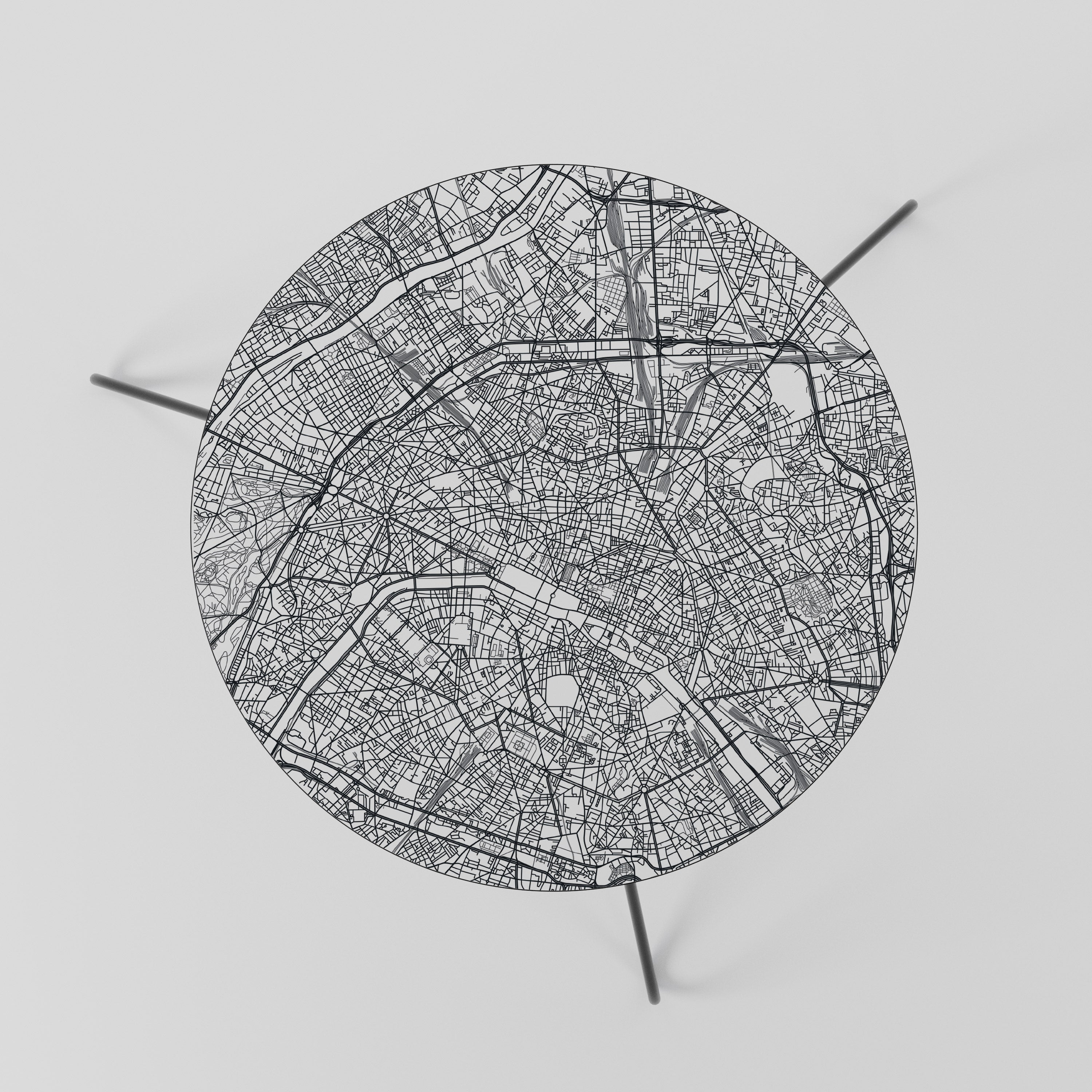 PARIS TOWN PLAN Couchtisch 60