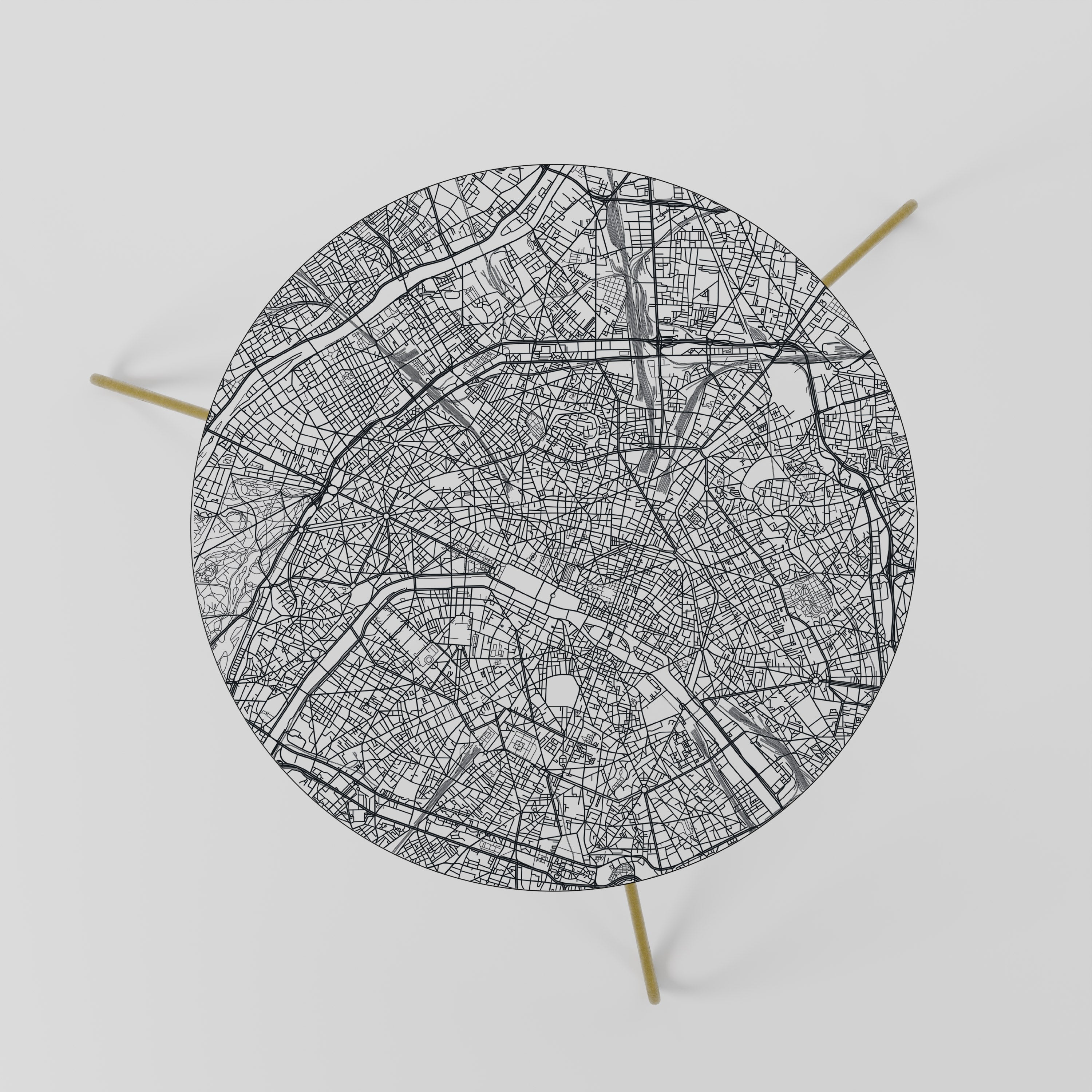 PARIS TOWN PLAN Couchtisch 60