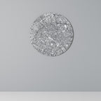 PARIS TOWN PLAN Runde Wanddekoration Ø 69 cm