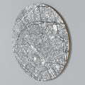 PARIS TOWN PLAN Rundes Wandbild