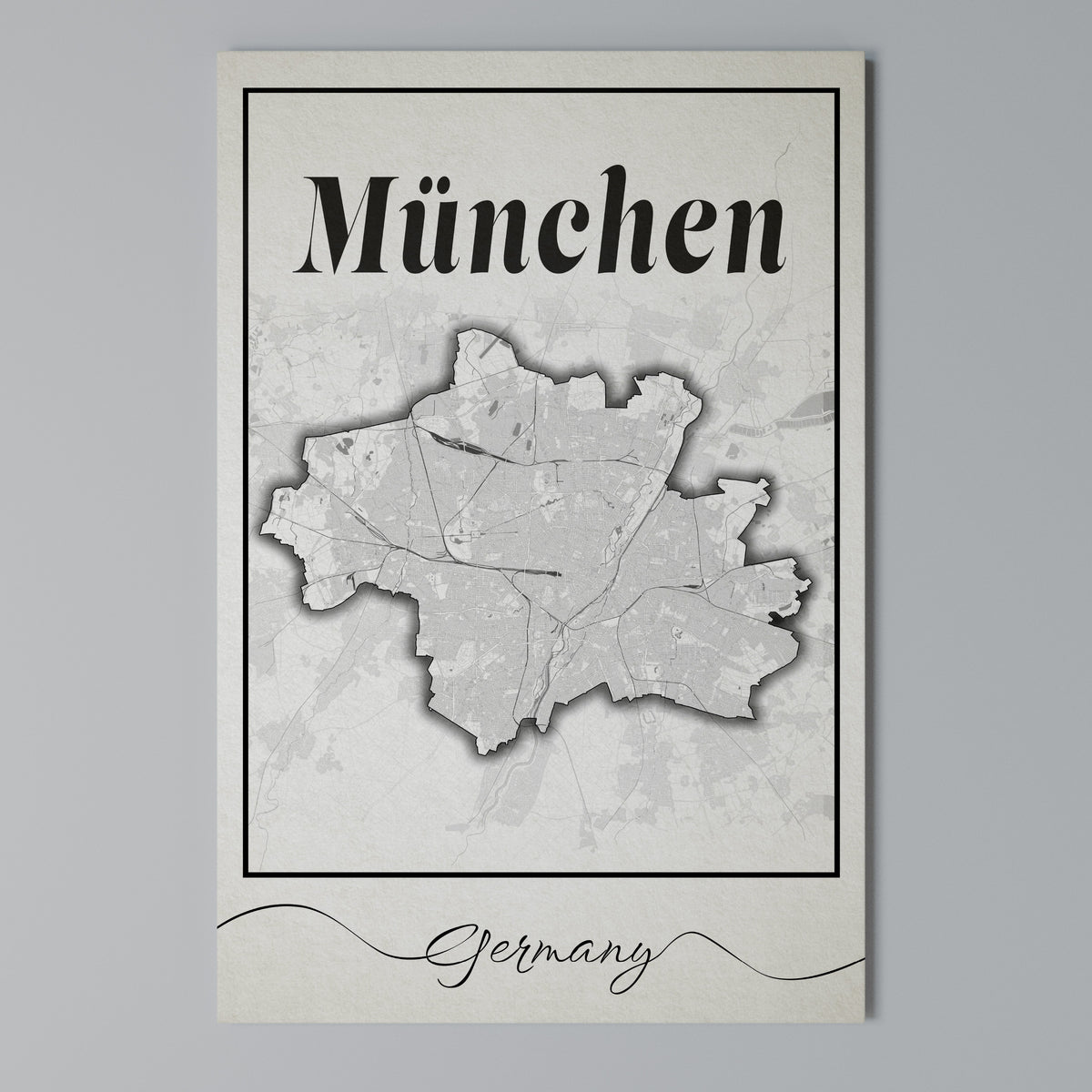 MONOCHROME MÜNCHEN Vertical Canvas Print