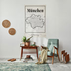 MONOCHROME MÜNCHEN Selbstklebendes Poster - Hochformat