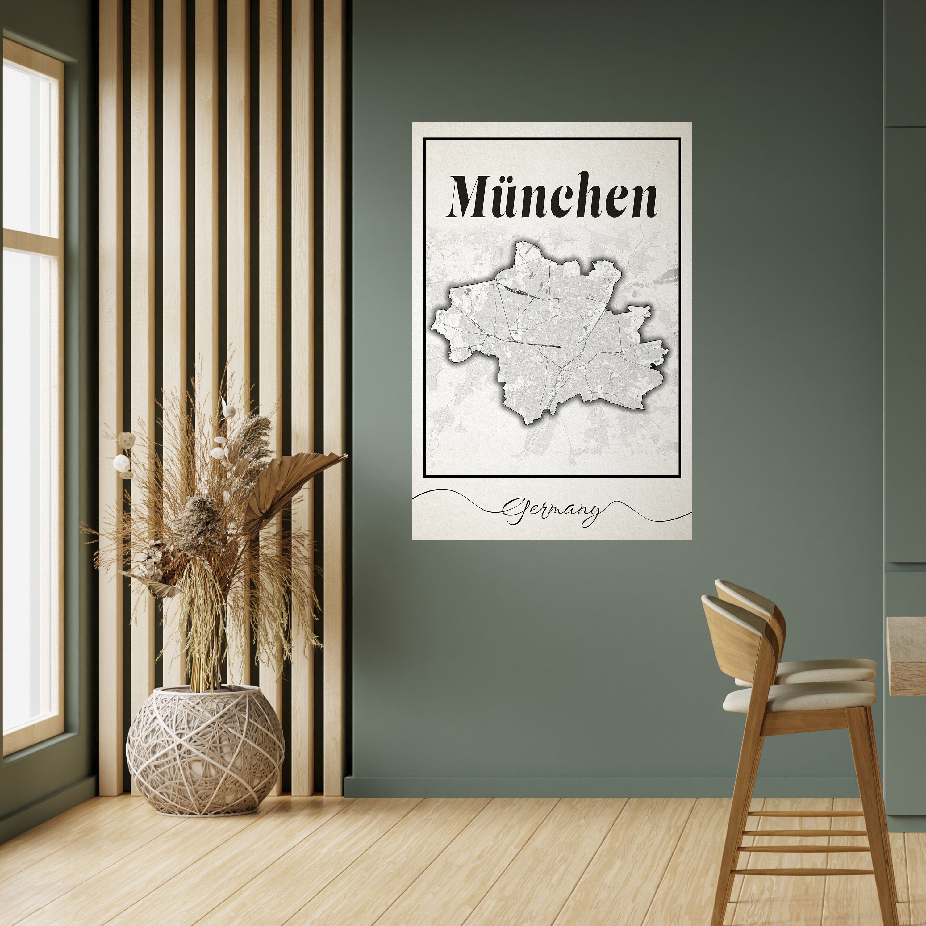 MONOCHROME MÜNCHEN Vertikales Poster zum Abziehen und Aufkleben