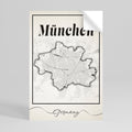 MONOCHROME MÜNCHEN Selbstklebendes Poster - Hochformat