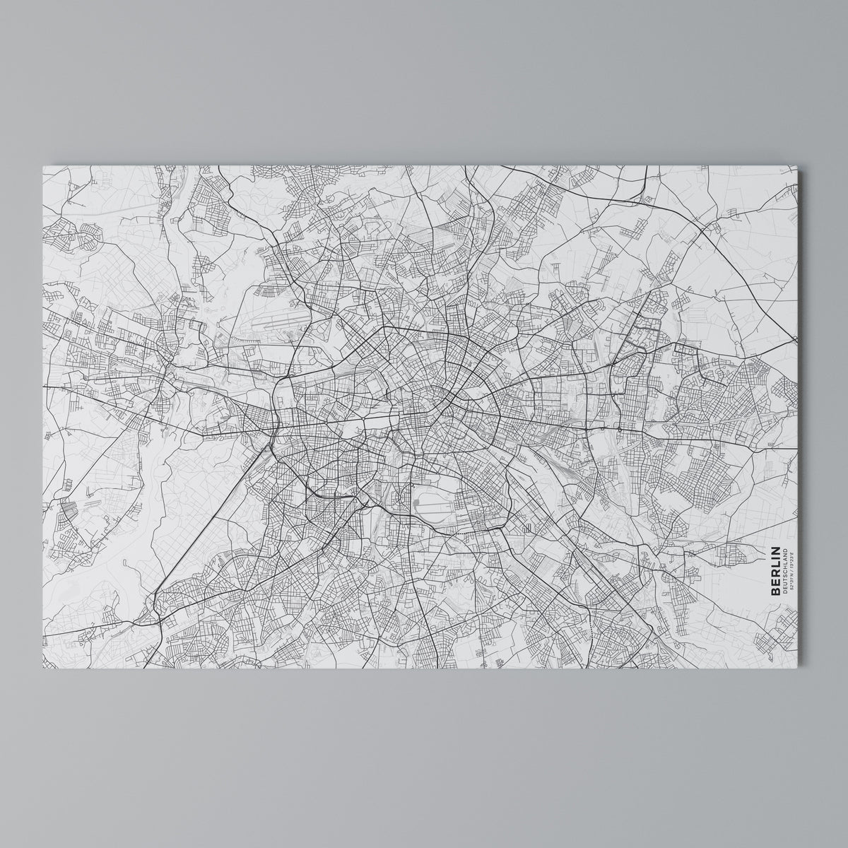 BERLIN PLAN Horizontal Canvas Print