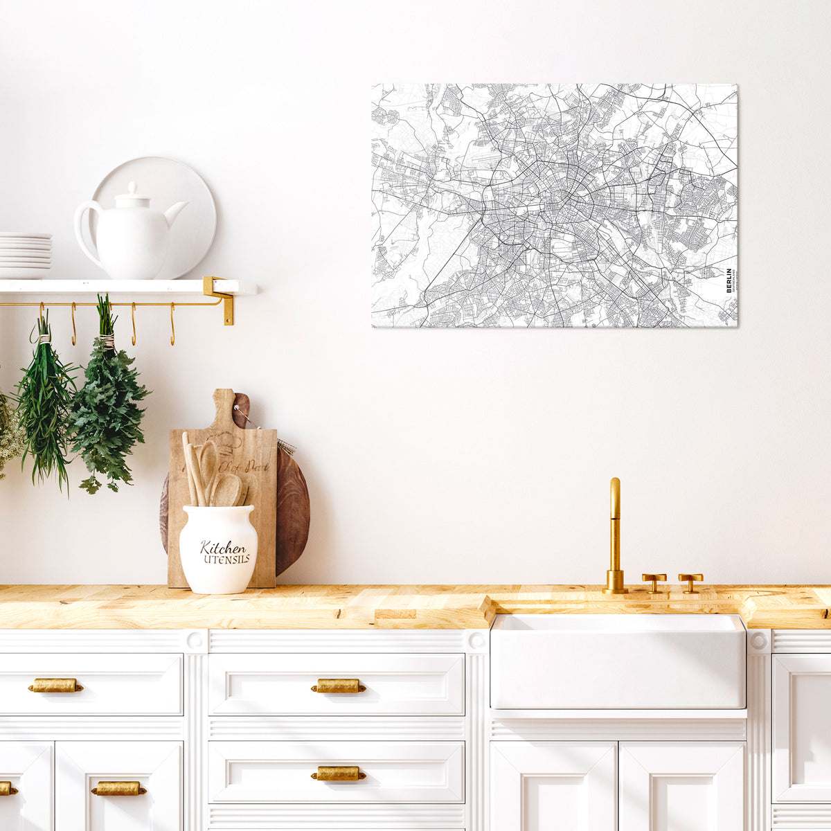 BERLIN PLAN Horizontal Canvas Print