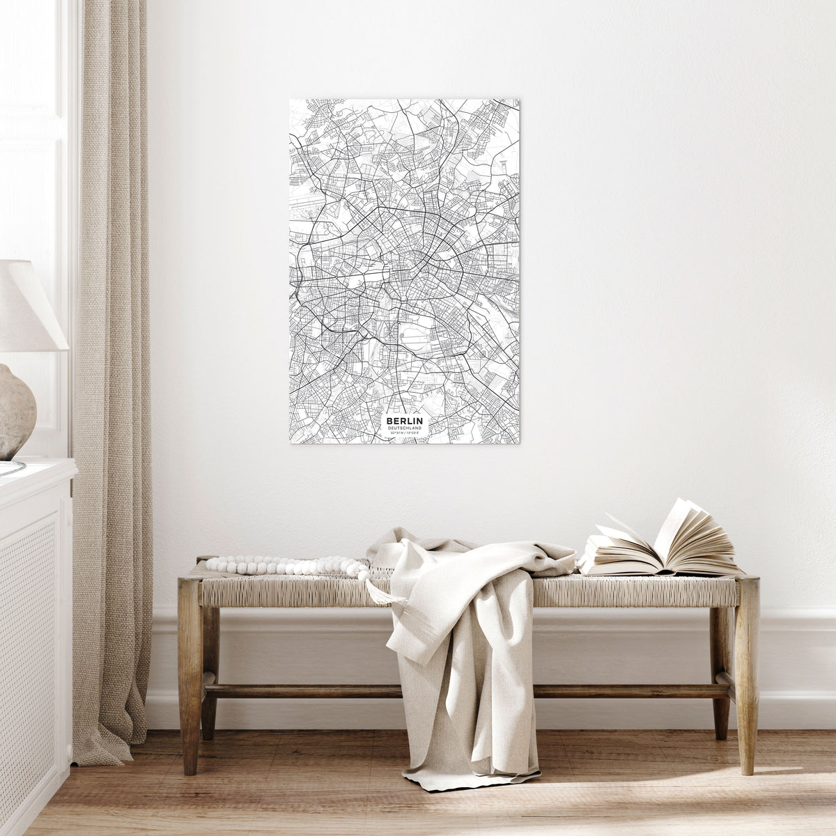 BERLIN PLAN Vertical Canvas Print