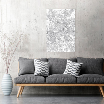 BERLIN PLAN Vertical Canvas Print