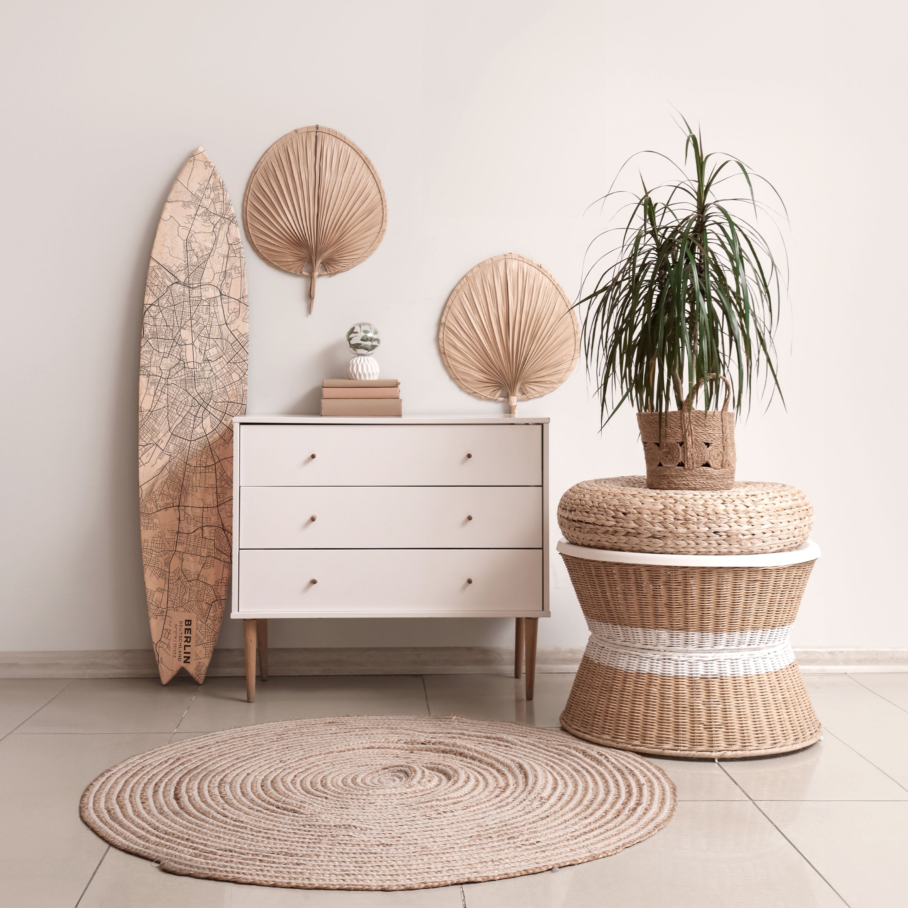 BERLIN PLAN Deko-Surfboard
