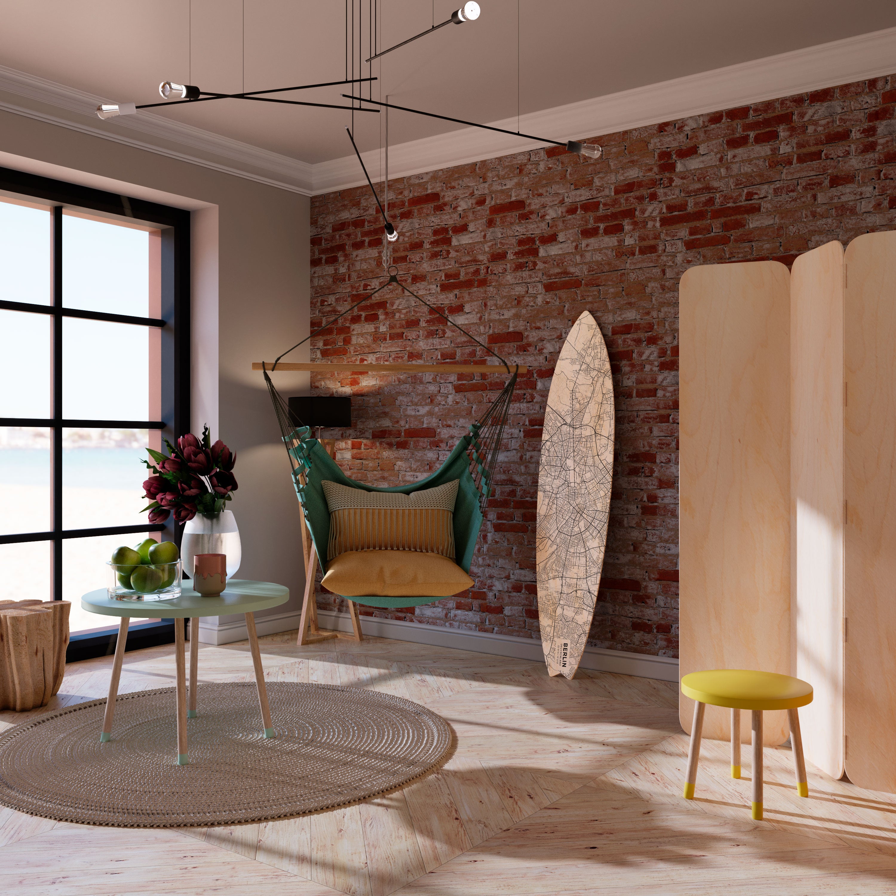 BERLIN PLAN Deko-Surfboard