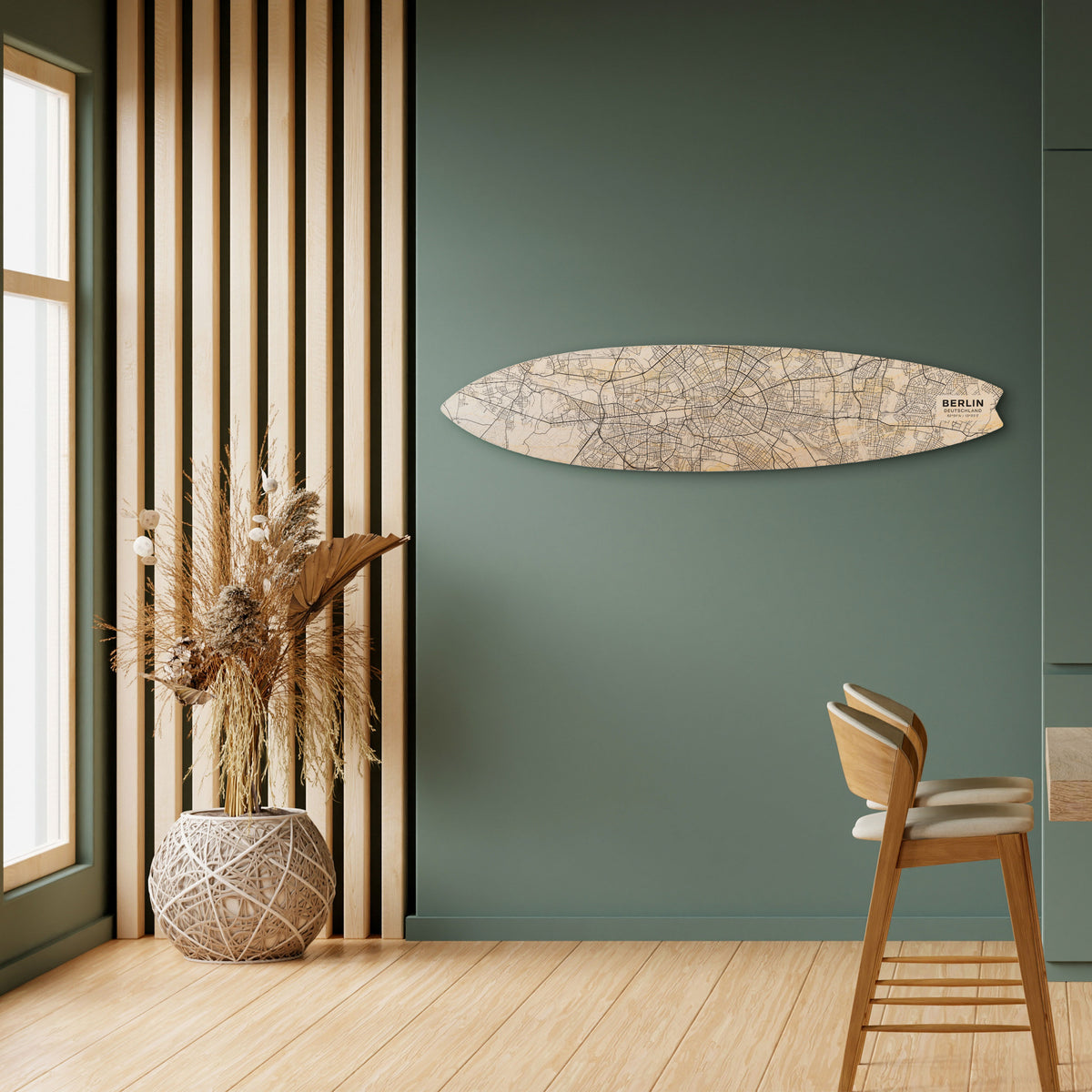 BERLIN PLAN Deko-Surfboard