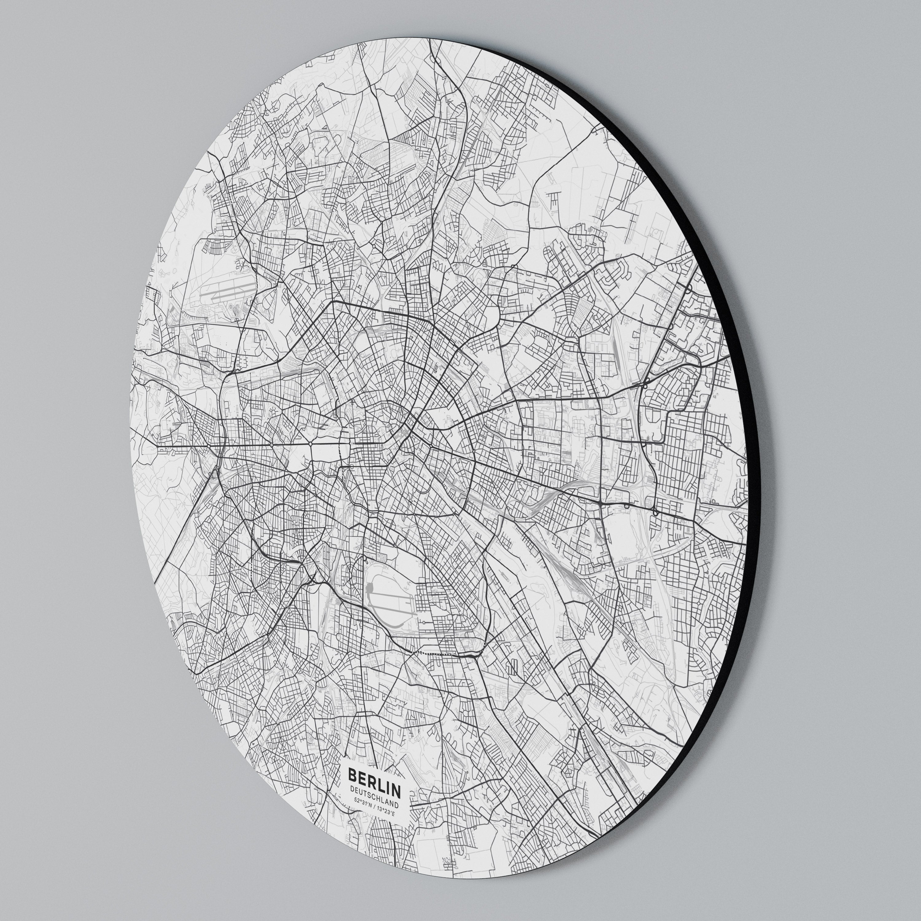 BERLIN PLAN Rundes Wandbild