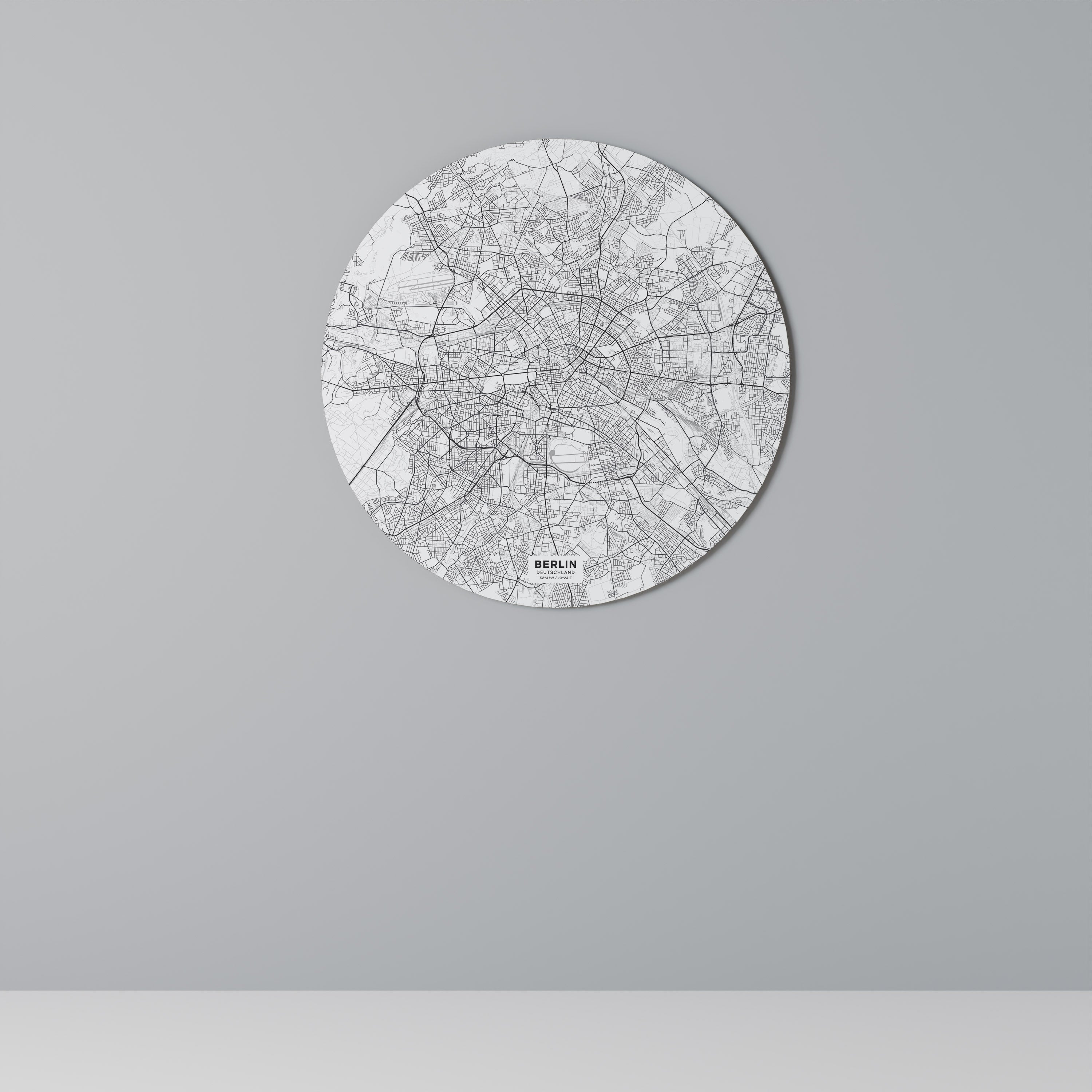 BERLIN PLAN Runde Wandkunst