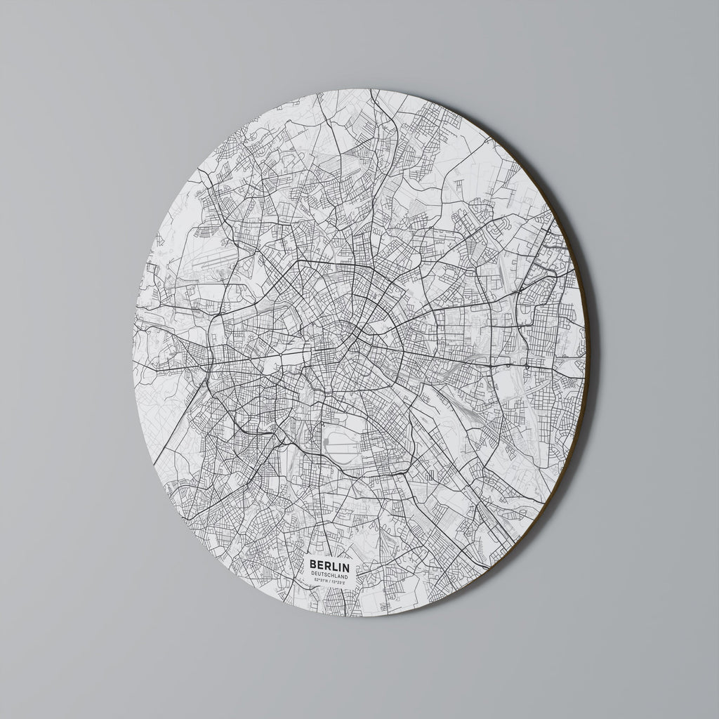 BERLIN PLAN Runde Wandkunst