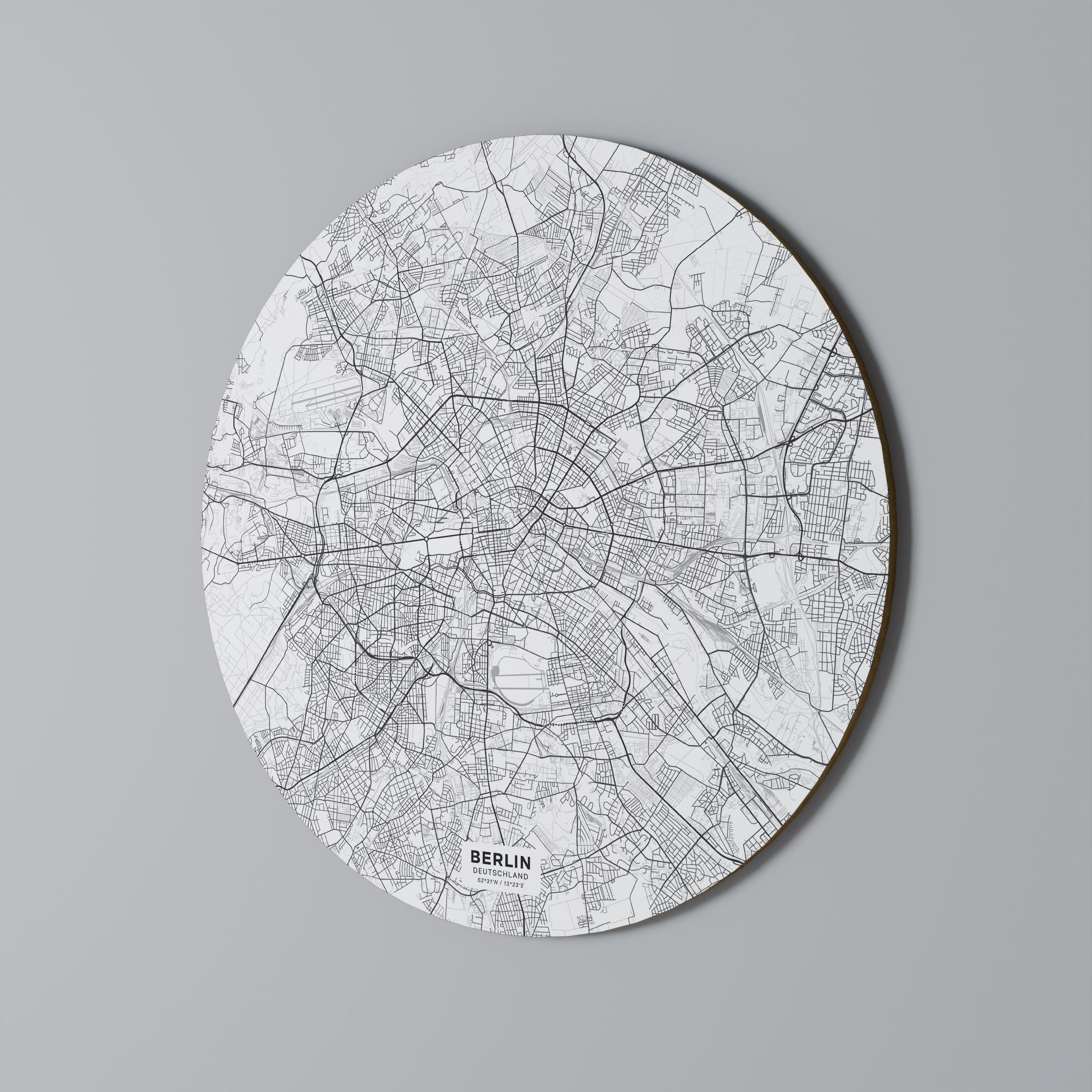 BERLIN PLAN Runde Wandkunst