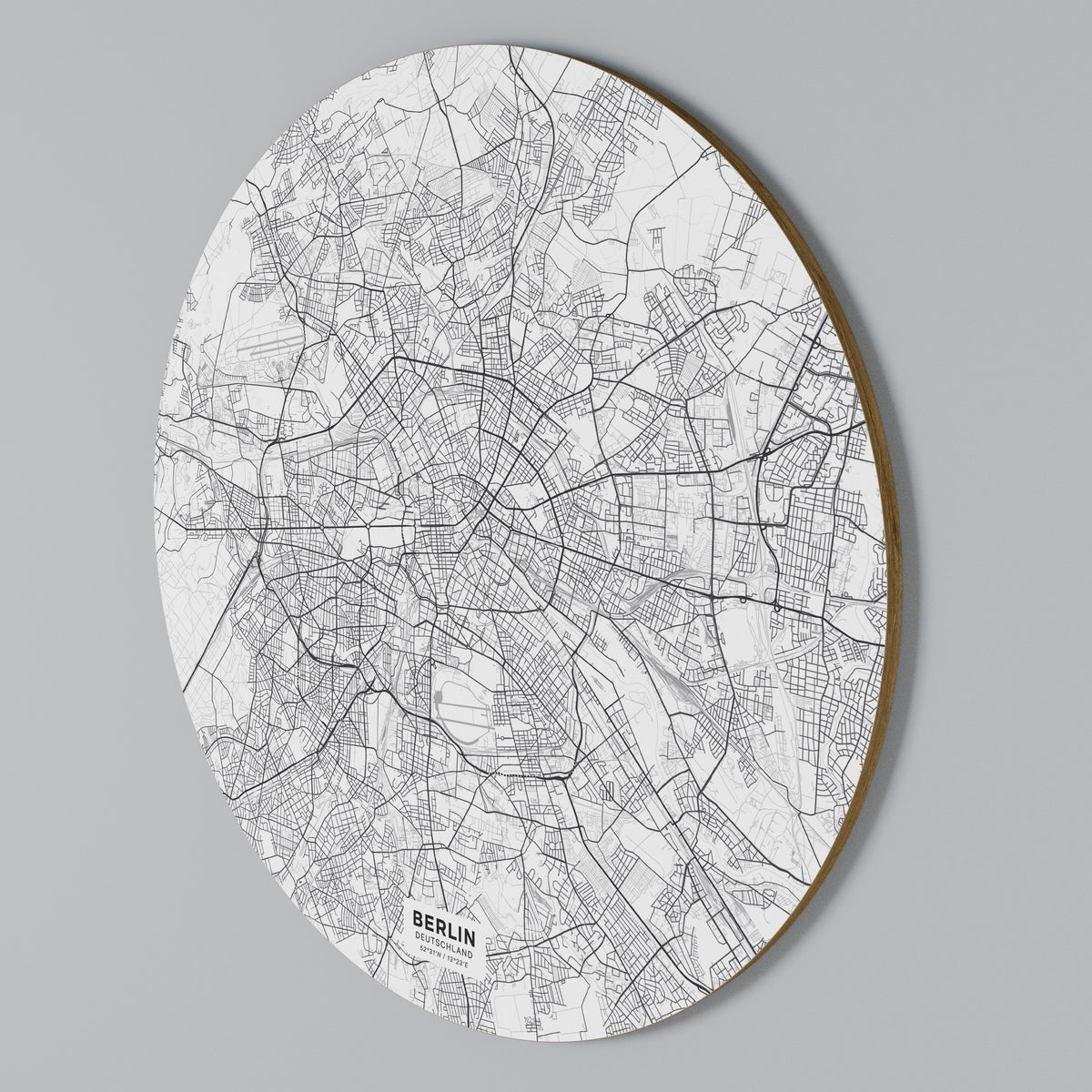 BERLIN PLAN Round Wall Art