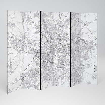 BERLIN PLAN 6-teiliger Paravent