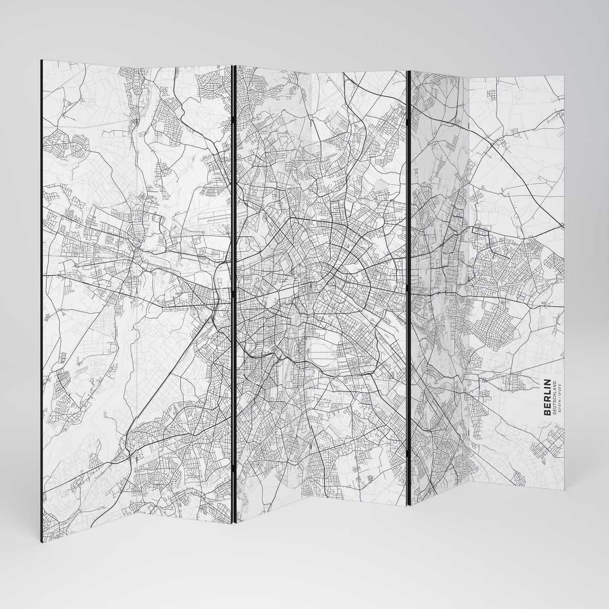 BERLIN PLAN 6-teiliger Paravent