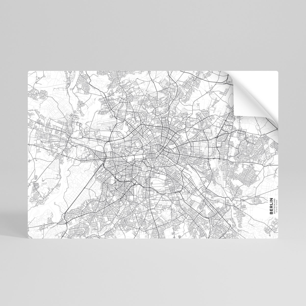 BERLIN PLAN Selbstklebendes Horizontal-Poster