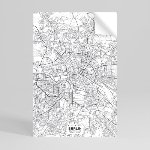 BERLIN PLAN Peel and Stick Vertical Poster