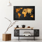 GOLDEN GLOBE ILLUSION Selbstklebendes Horizontal-Poster