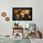 GOLDEN GLOBE ILLUSION Selbstklebendes Horizontal-Poster