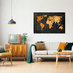 GOLDEN GLOBE ILLUSION Selbstklebendes Horizontal-Poster