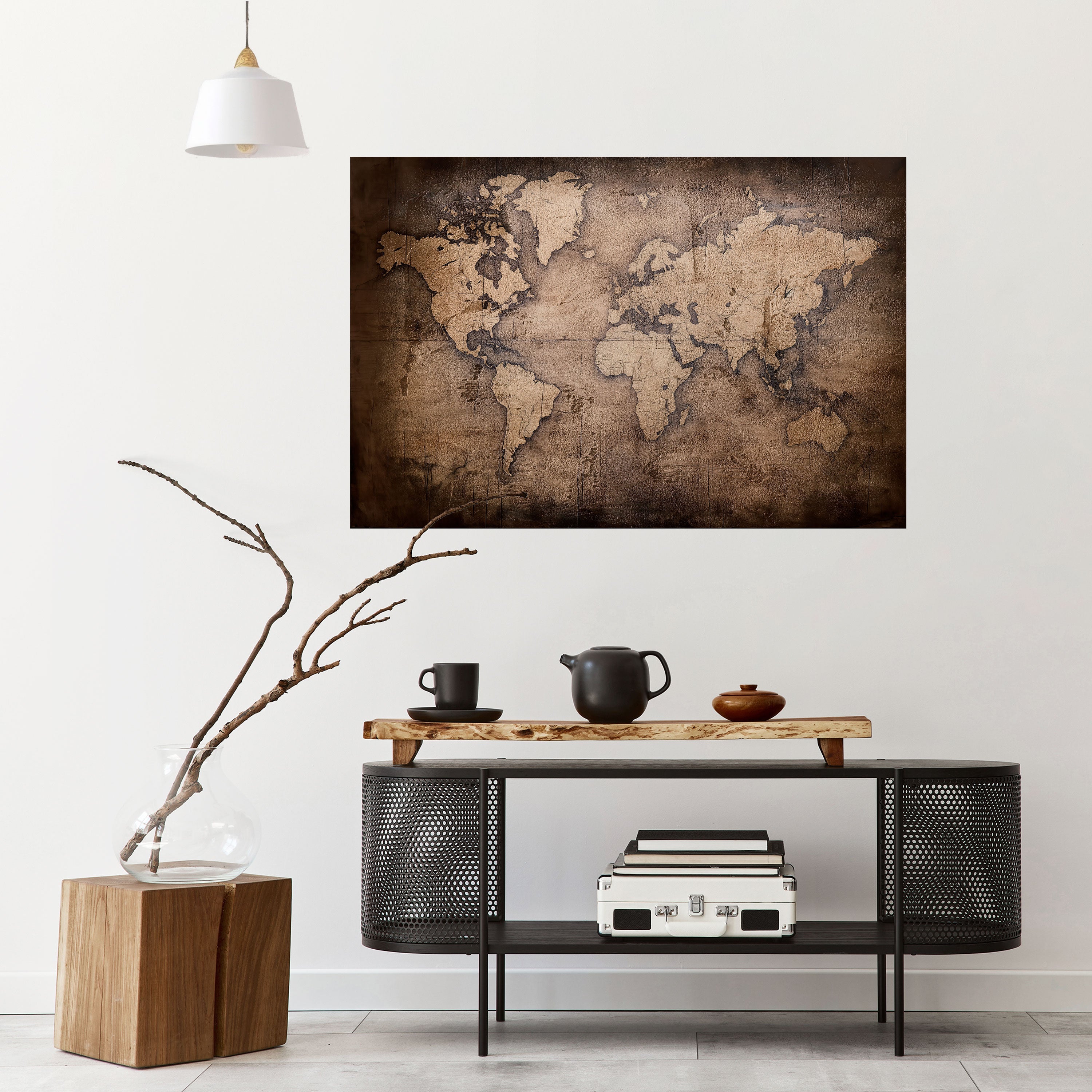 VINTAGE WORLD CHRONICLE Peel and Stick Horizontal Poster
