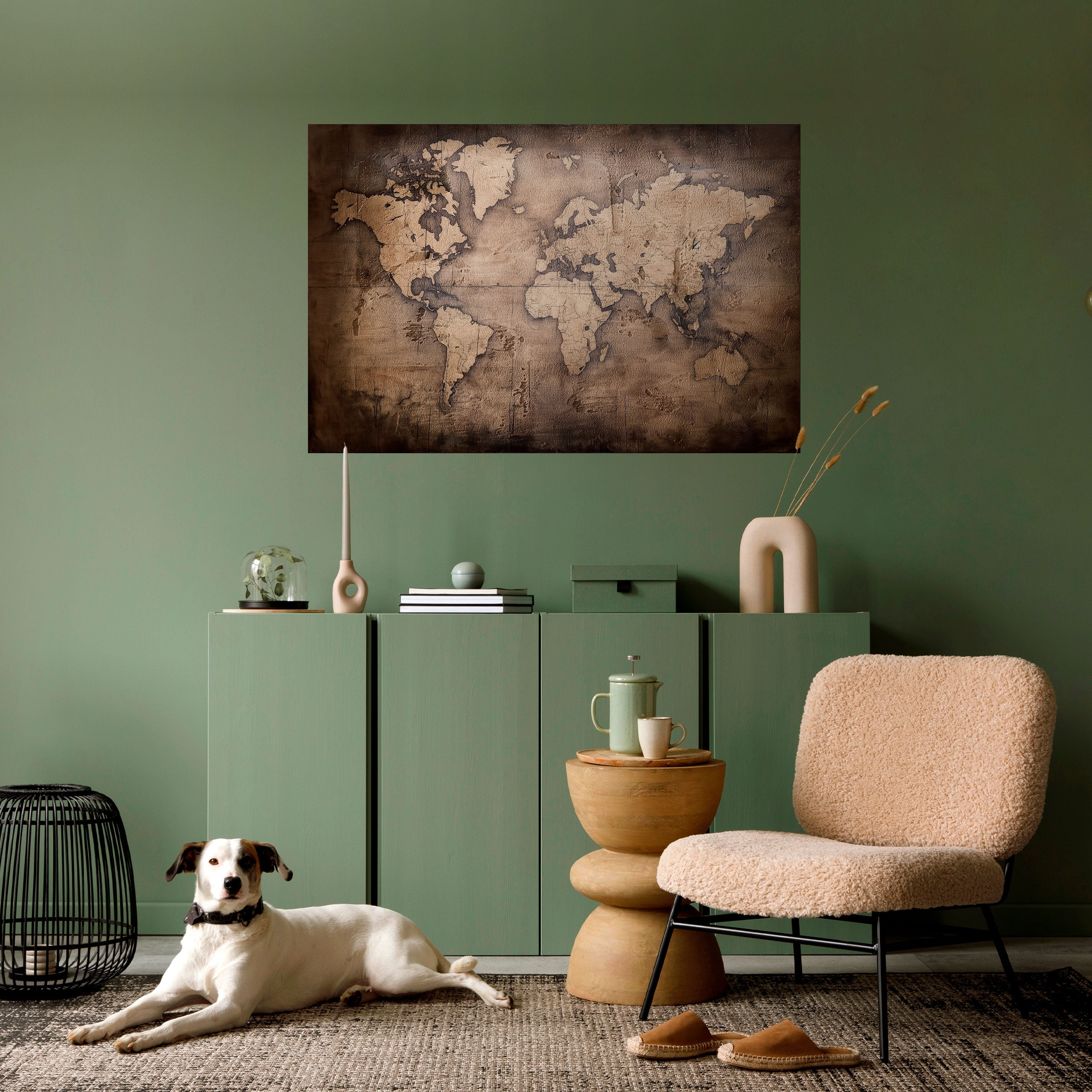 VINTAGE WORLD CHRONICLE Peel and Stick Horizontal Poster