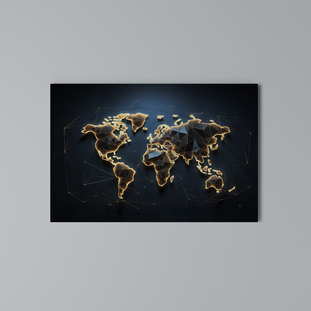 POLYGONAL PLANET Horizontal Canvas Print