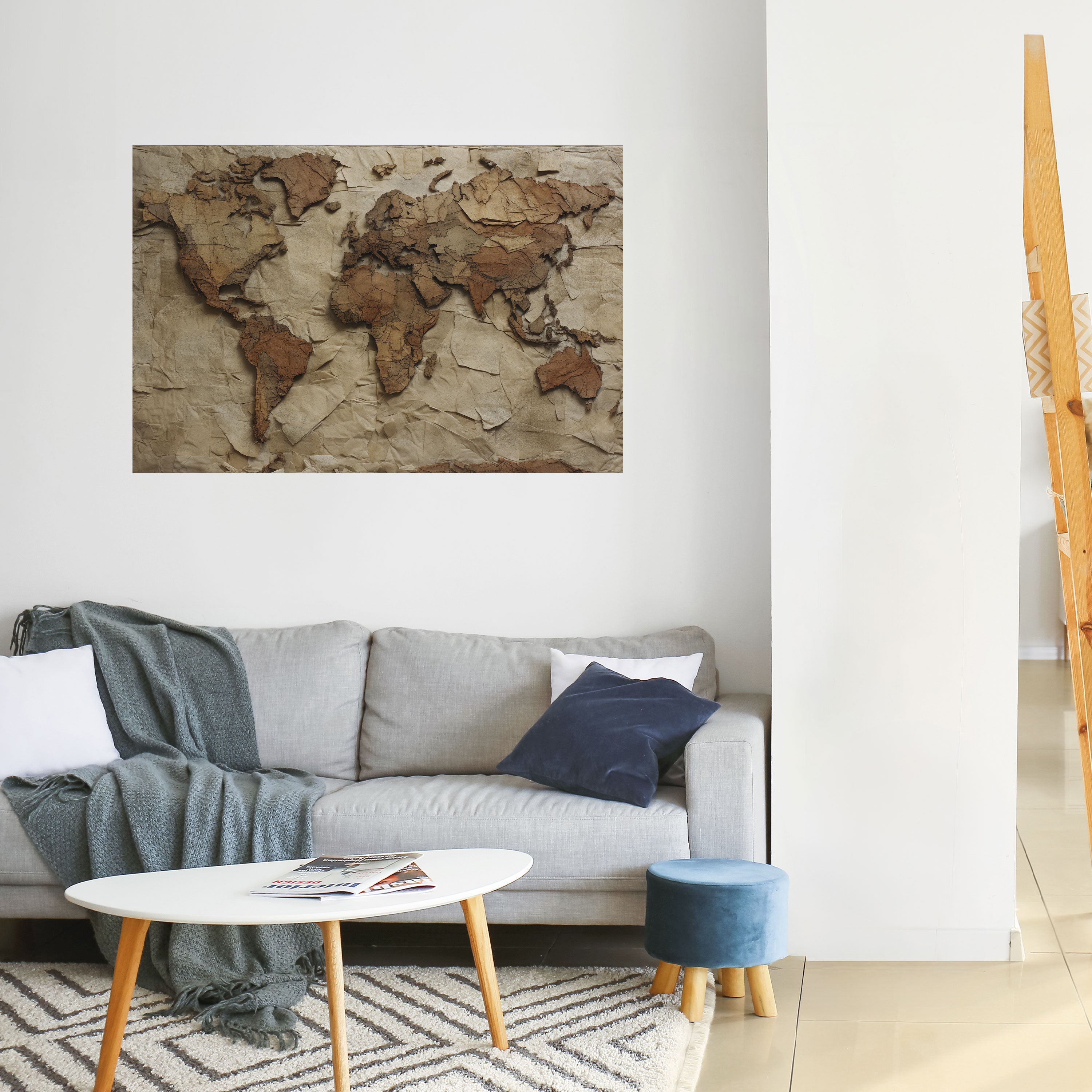 PAPERY PLANET LANDSCAPE Peel and Stick Horizontal Poster