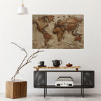 PAPERY PLANET LANDSCAPE Selbstklebendes Horizontal-Poster