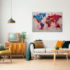 ARTISTIC ATLAS Selbstklebendes Horizontal-Poster