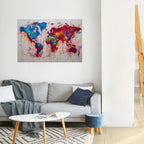 ARTISTIC ATLAS Selbstklebendes Horizontal-Poster