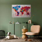 ARTISTIC ATLAS Selbstklebendes Horizontal-Poster