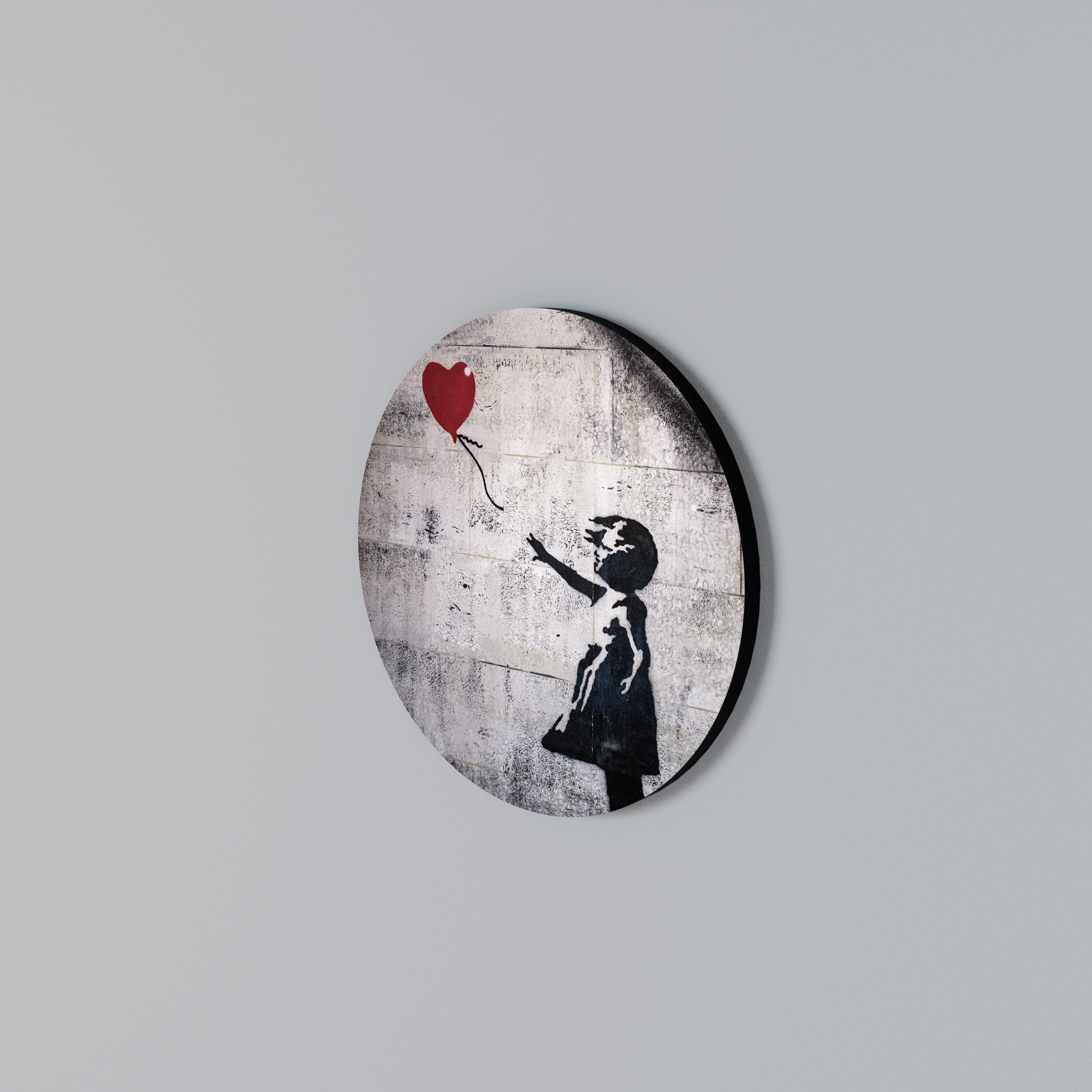 BALLON GIRL (BANKSY) Rundes Wandbild