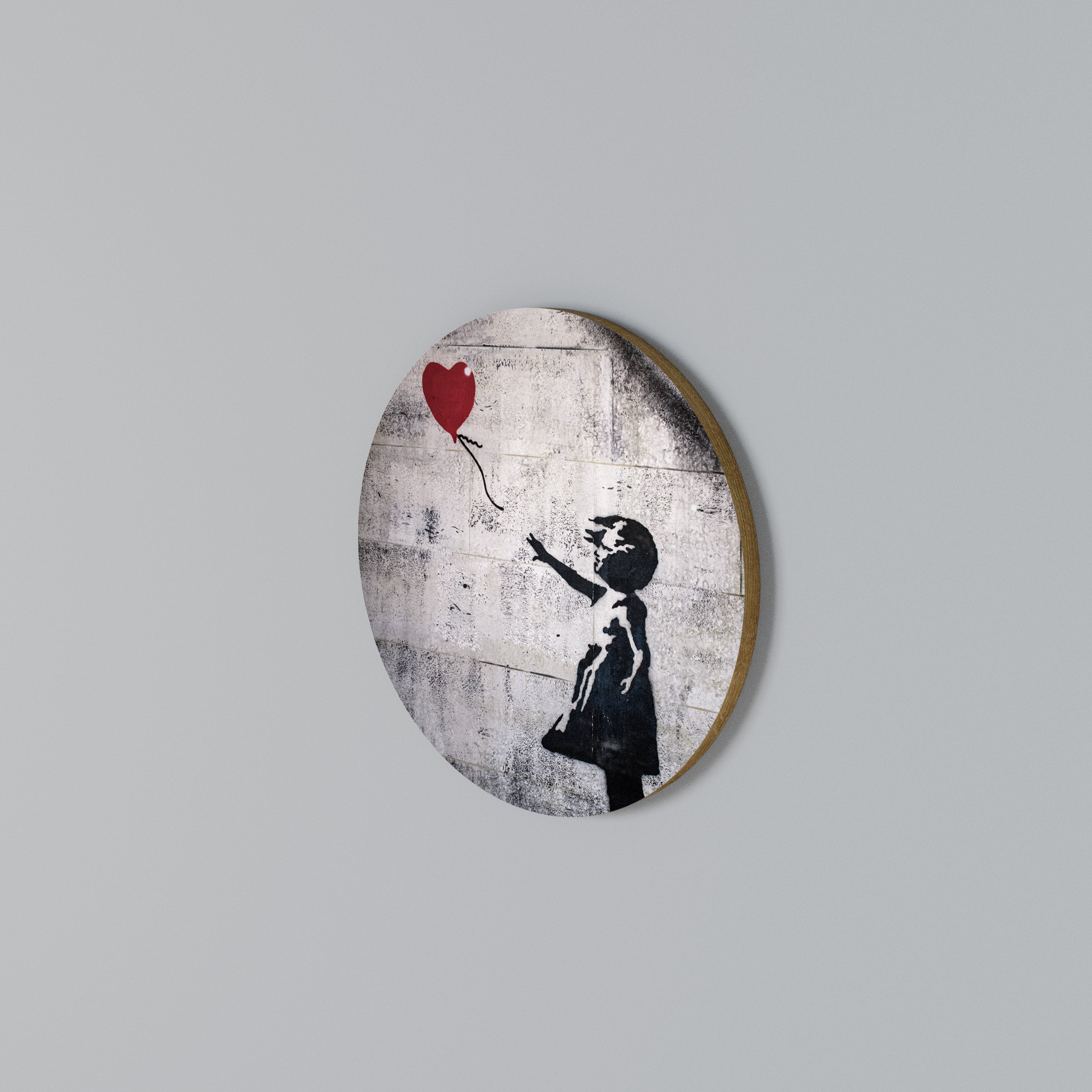 BALLON GIRL (BANKSY) Rundes Wandbild
