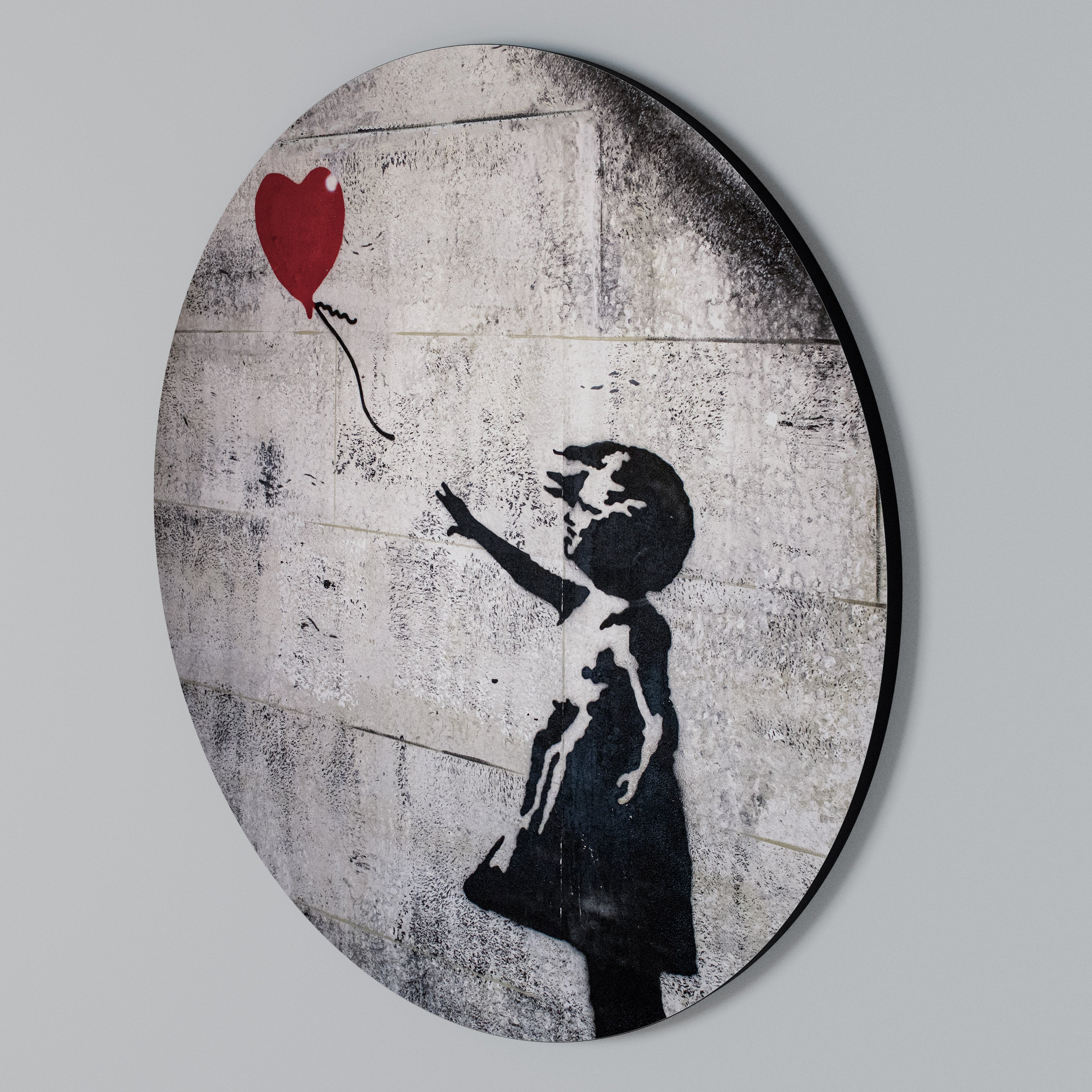 BALLON GIRL (BANKSY) Rundes Wandbild