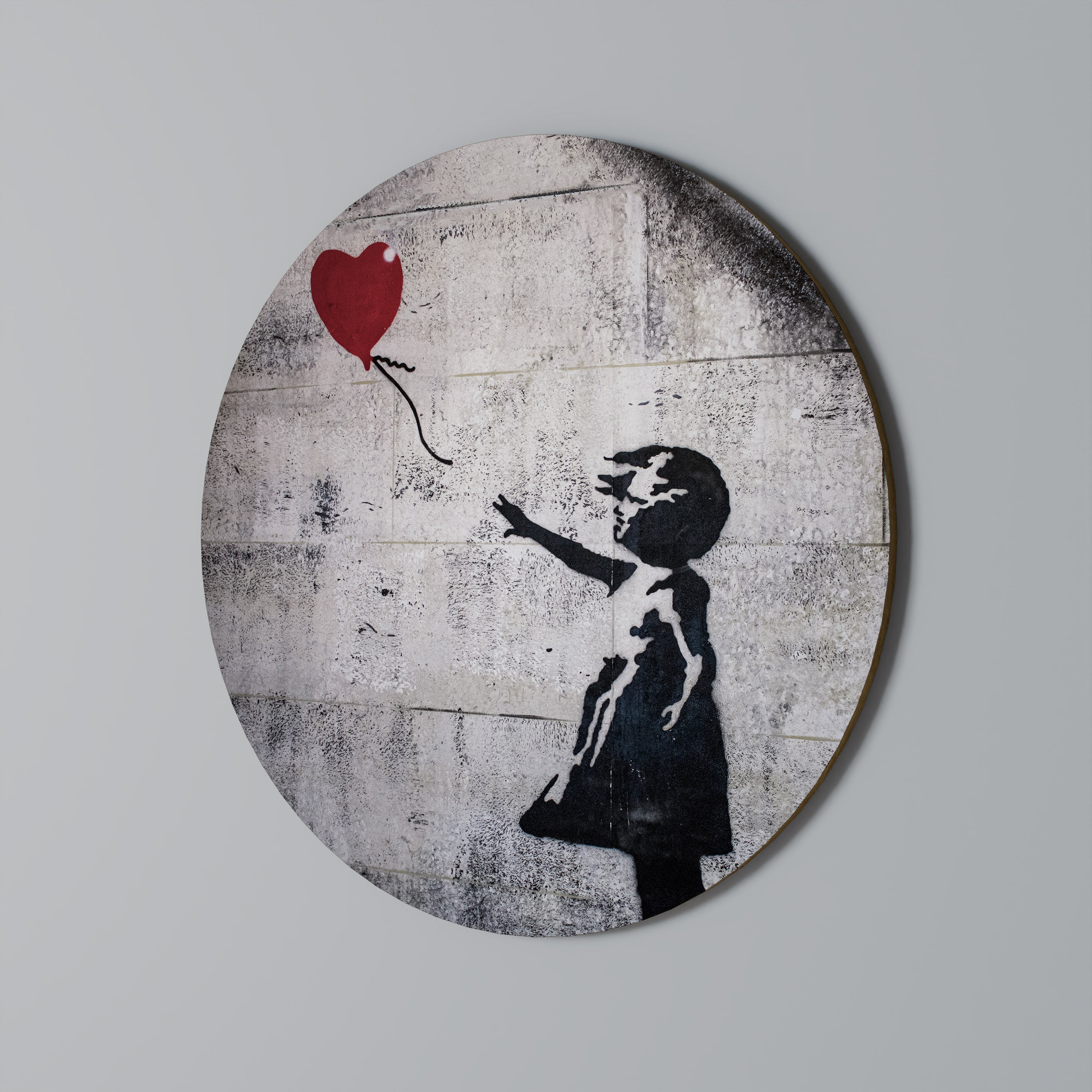 BALLON GIRL (BANKSY) Runde Wandkunst
