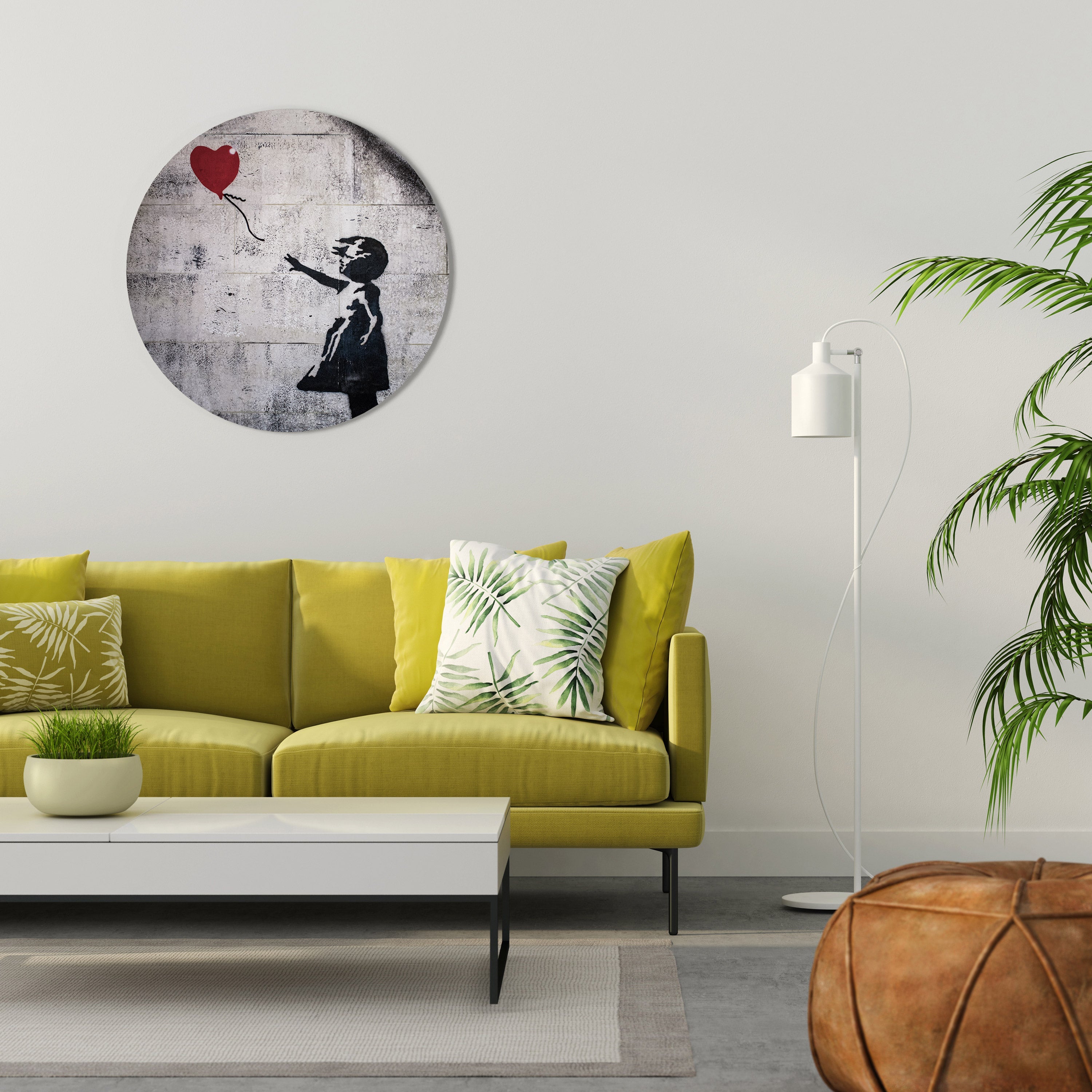 BALLON GIRL (BANKSY) Runde Wandkunst