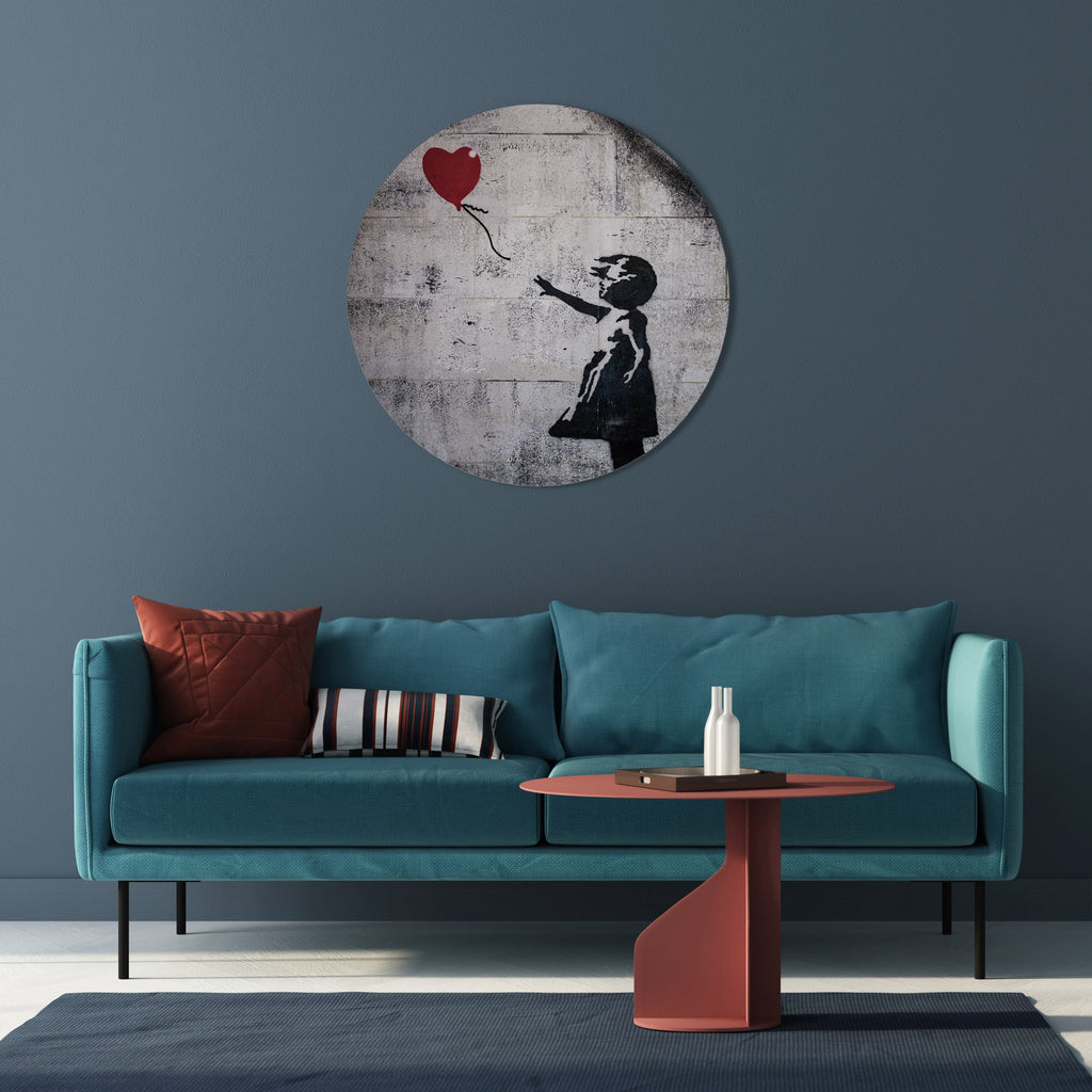 BALLON GIRL (BANKSY) Runde Wandkunst