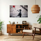 BALLON GIRL (BANKSY) Selbstklebendes Horizontal-Poster