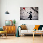 BALLON GIRL (BANKSY) Selbstklebendes Horizontal-Poster