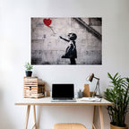 BALLON GIRL (BANKSY) Selbstklebendes Horizontal-Poster