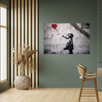BALLON GIRL (BANKSY) Selbstklebendes Horizontal-Poster