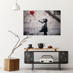 BALLON GIRL (BANKSY) Selbstklebendes Horizontal-Poster