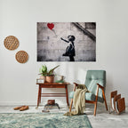 BALLON GIRL (BANKSY) Selbstklebendes Horizontal-Poster