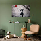 BALLON GIRL (BANKSY) Selbstklebendes Horizontal-Poster