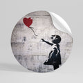 BALLON GIRL (BANKSY) Peel and Stick Round Sticker